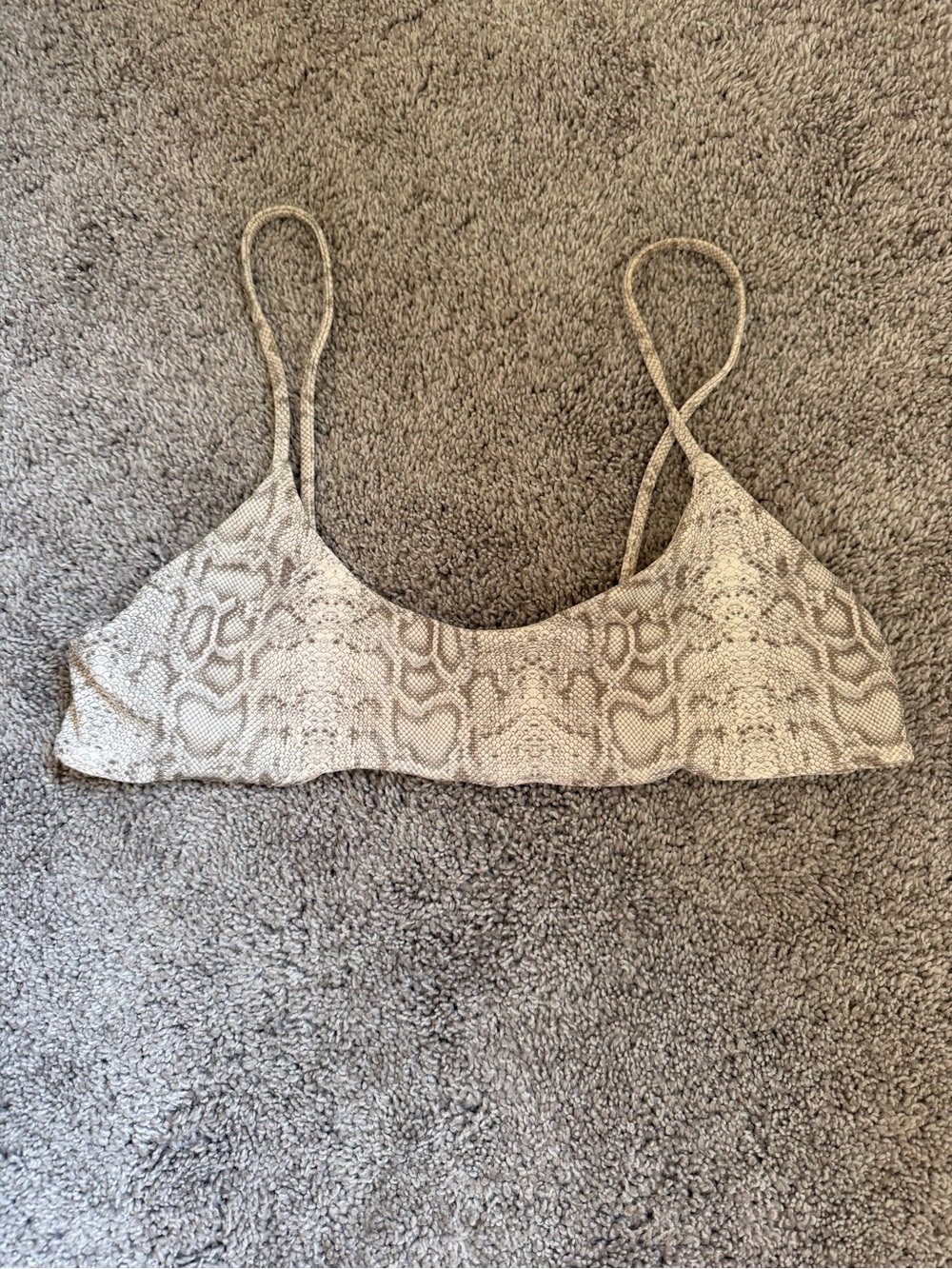 Snake Print Bikini Top Size Small - The Girl & The Water